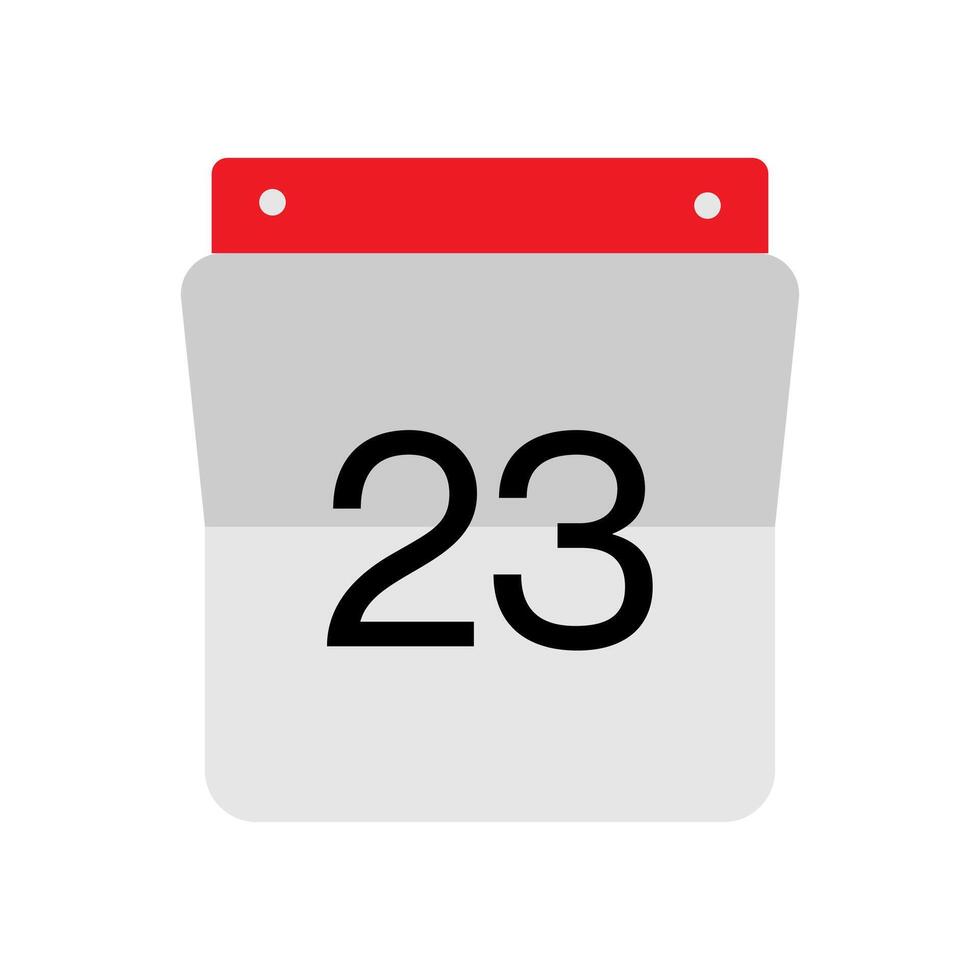 Calendar icon on white background vector