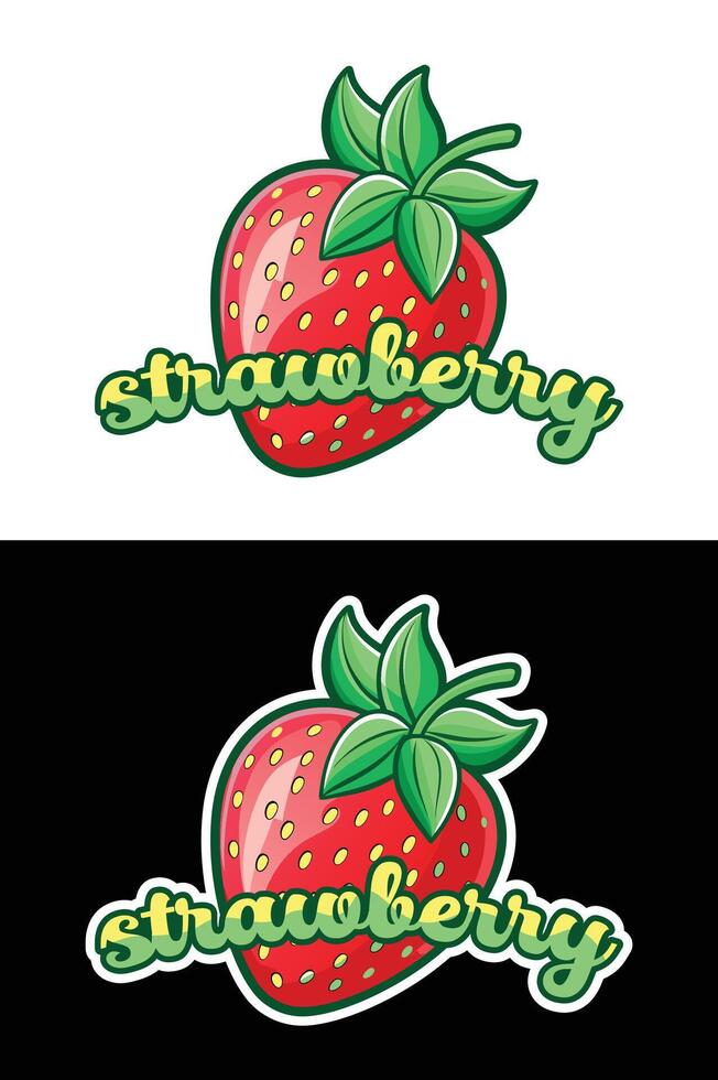 Colourful Fruits Illustration with Names. vector