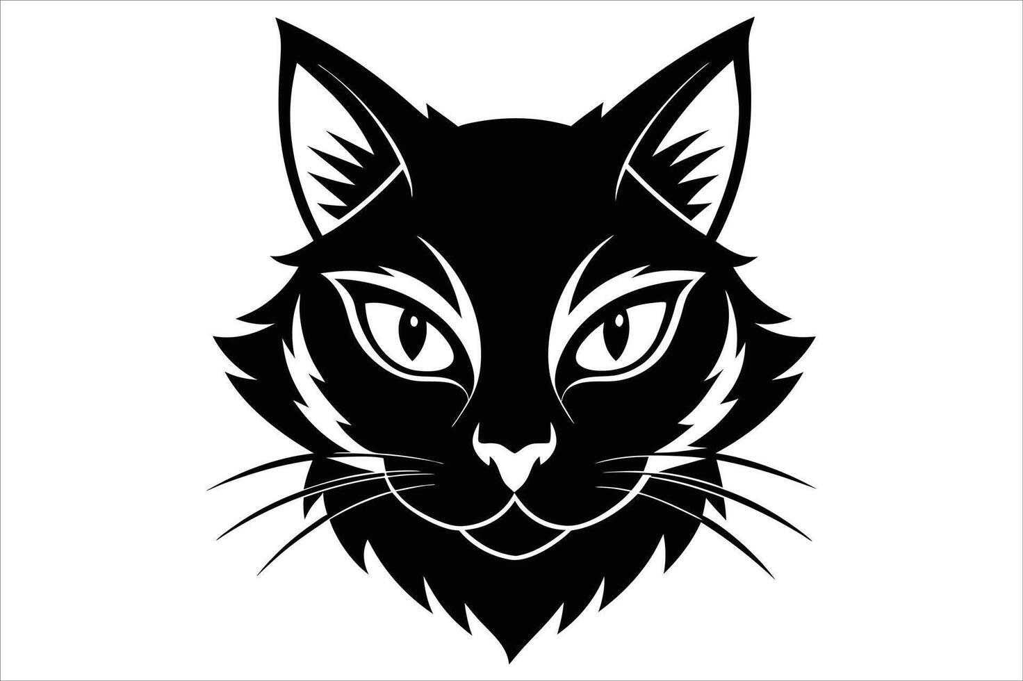 Cat Head Silhouette. 46981894 Vector Art at Vecteezy