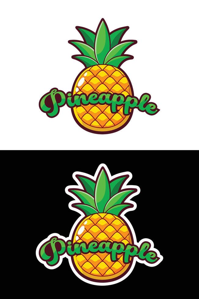 Colourful Fruits Illustration with Names. vector