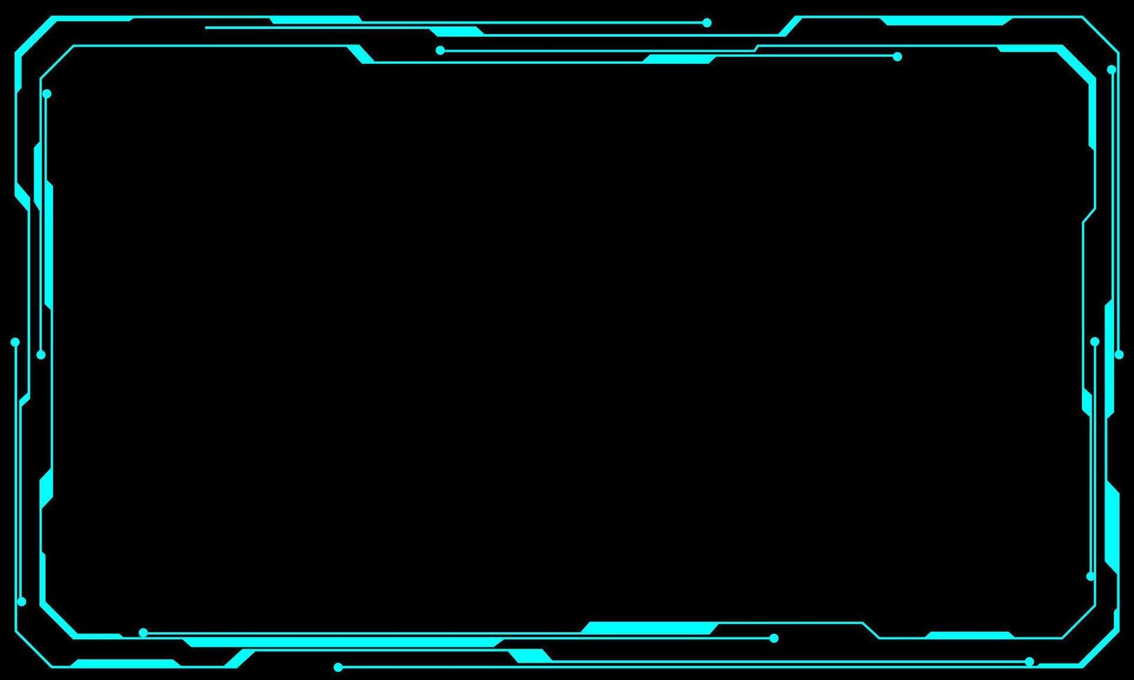Hud frames blue user interface elements design modern technology futuristic control panel screen digital hologram window gaming menu touching cyber monitor set on black background vector