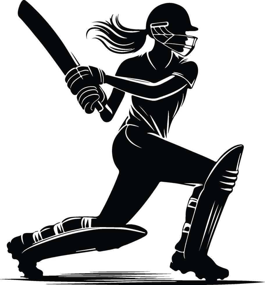 Cricket player logo design . Icon Symbol. Template Illustration vector