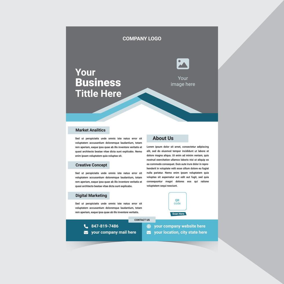 Professional Business flyer Template Design vector