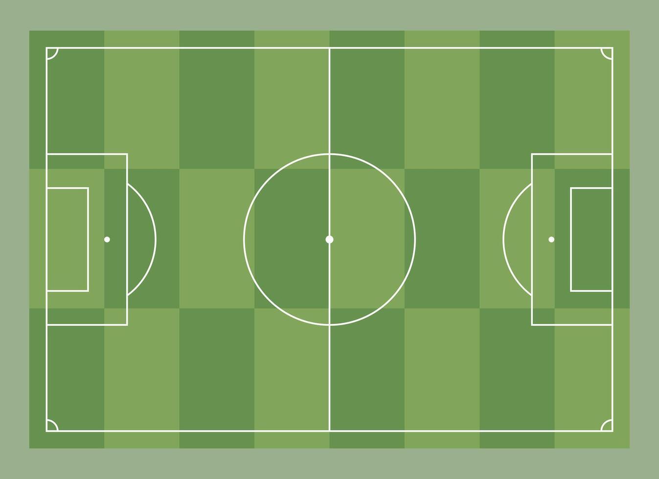 Football field or soccer field with green grass effect. vector