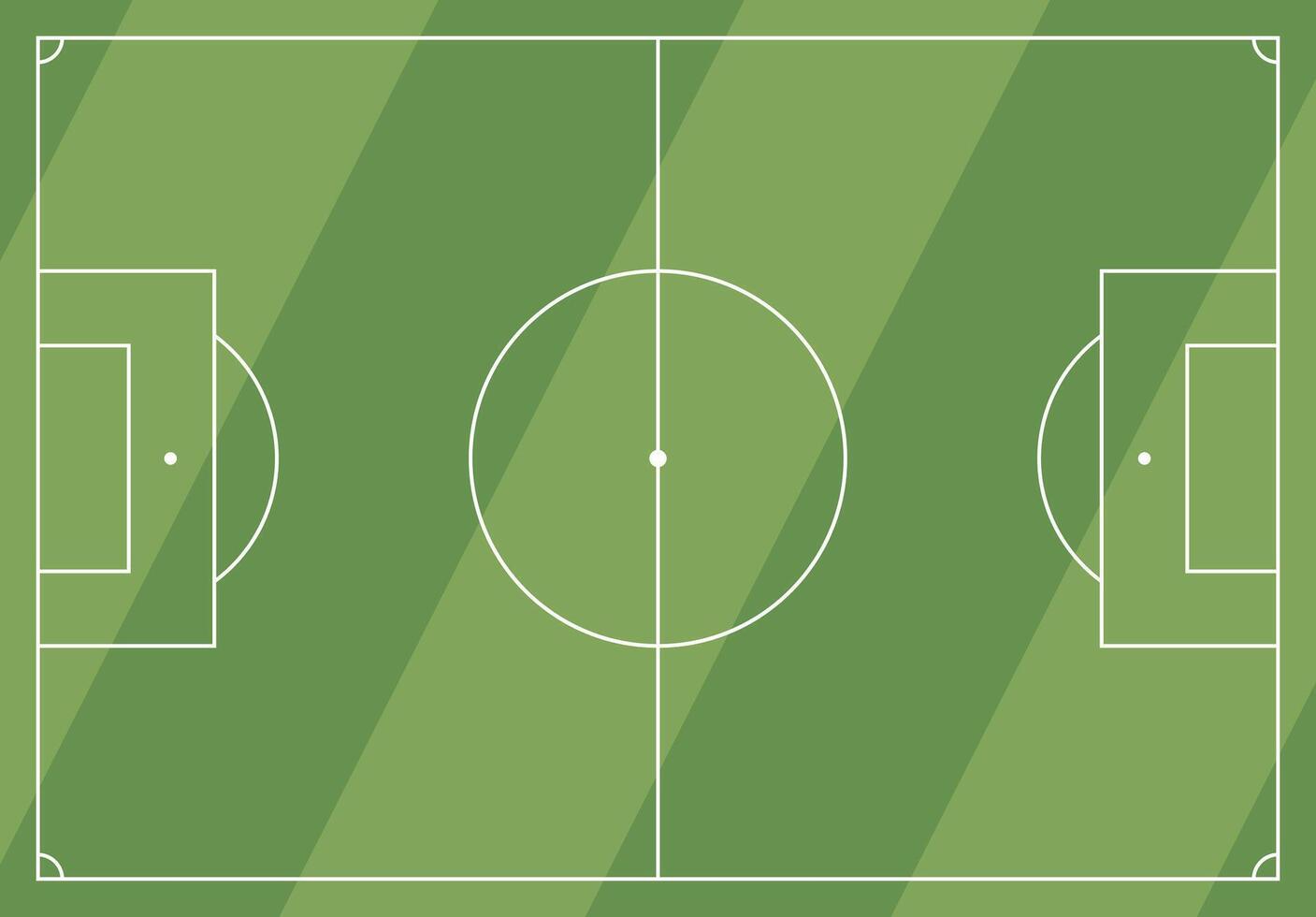 Football field or soccer field with green grass effect. vector