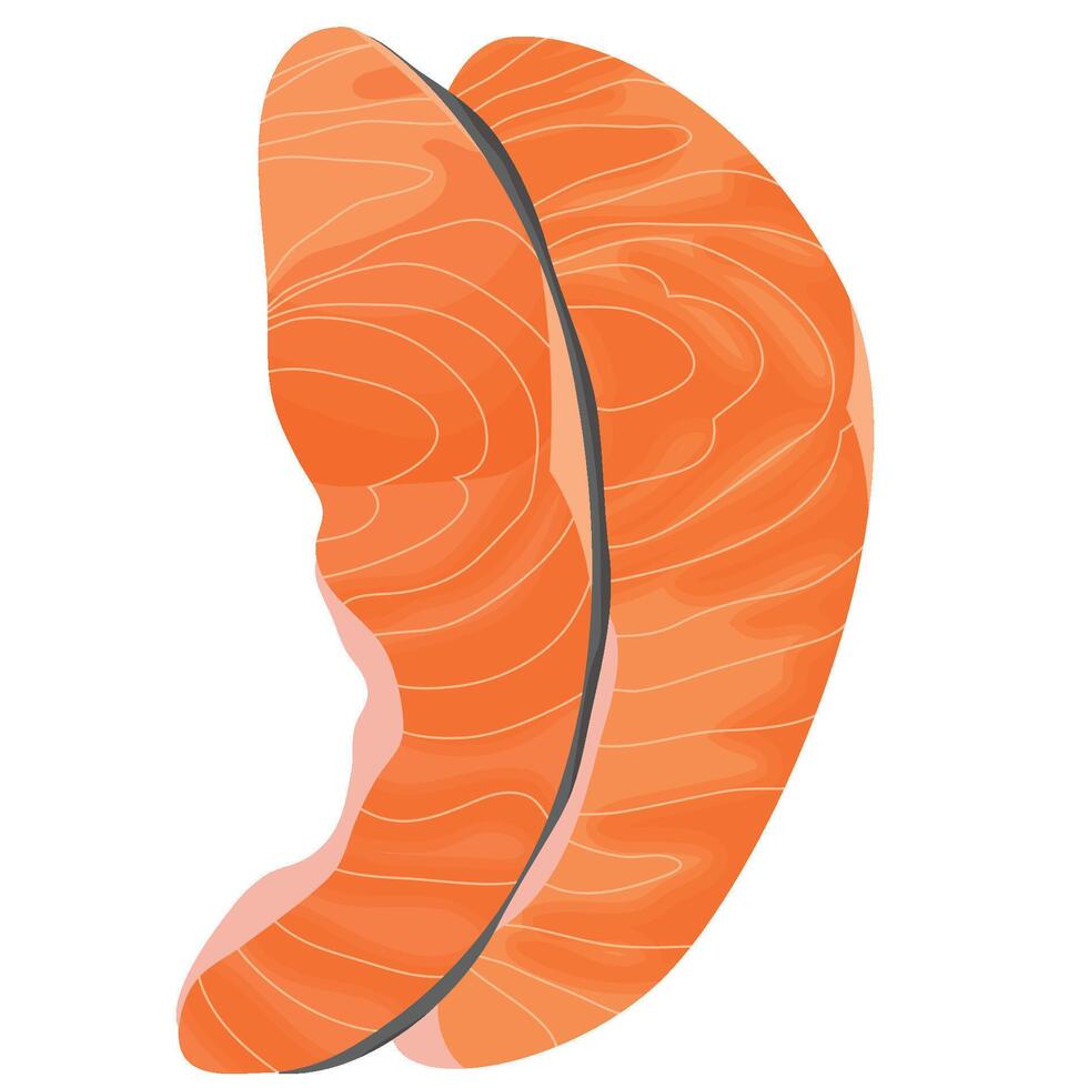 Fresh Raw Salmon Filled Illustration vector