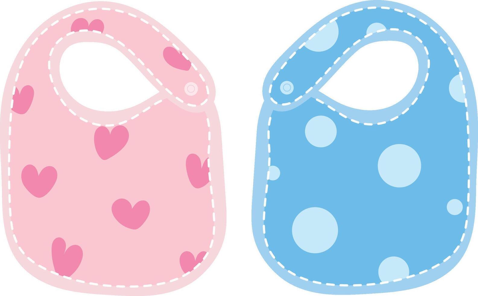 Baby Textile Bib Care Equipment vector