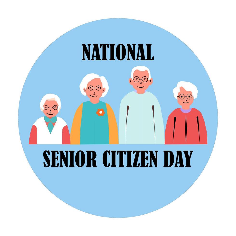 National Senior Citizen Day Design vector