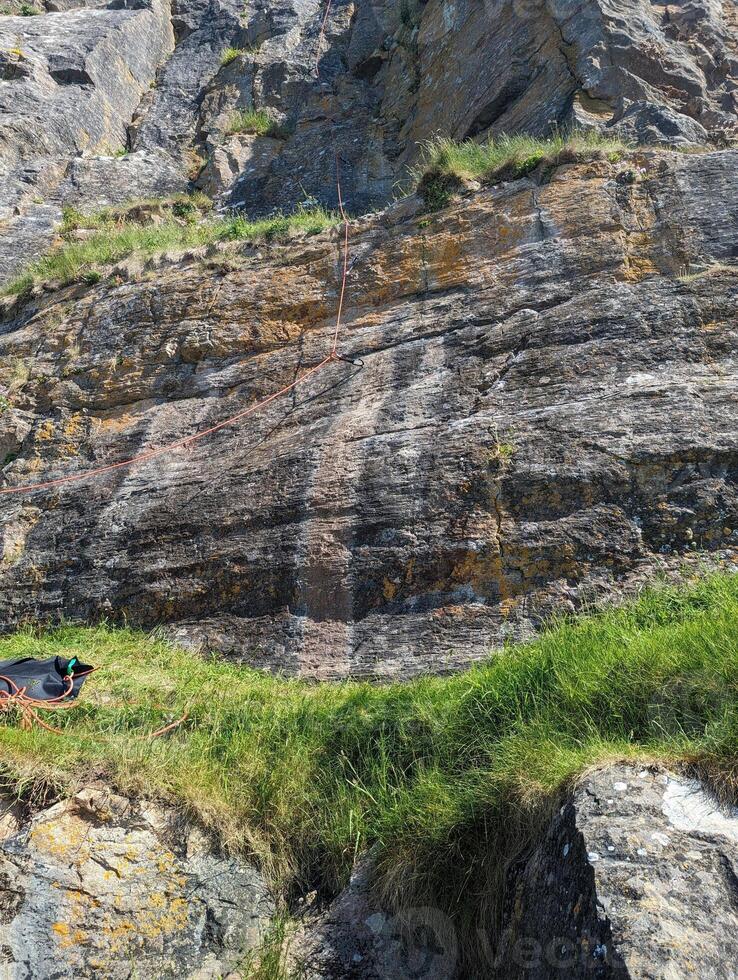 Mountain Cliff Amidst Geologic Terrain and Natural Beauty photo