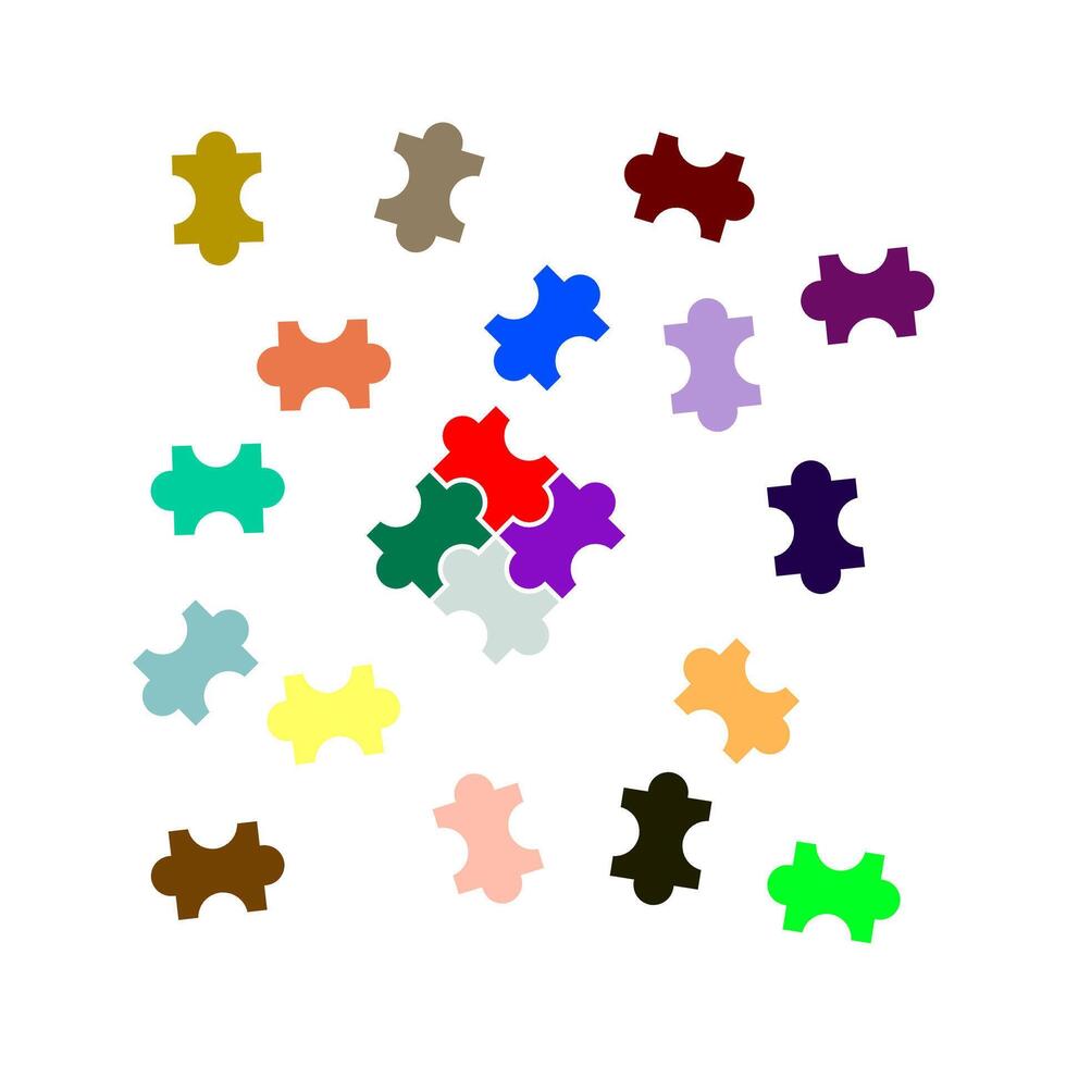 Puzzle icon. colorful toys for kid. fun puzzle. vector