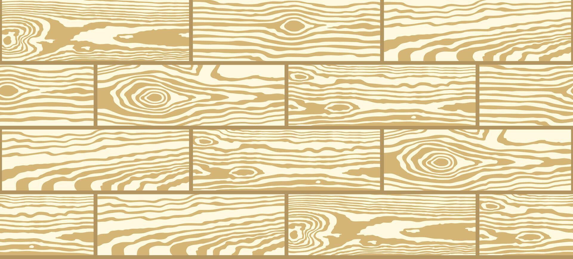 Parquet seamless texture. A floor made of wooden planks, imitation masonry of the laminate vector