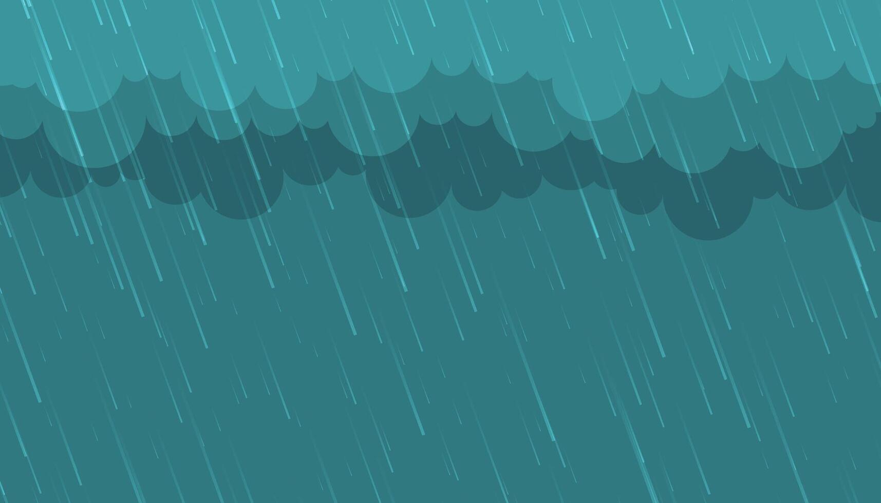 Monsoon season. Rainy season. Illustration of heavy rain. illustration of rain cloud vector