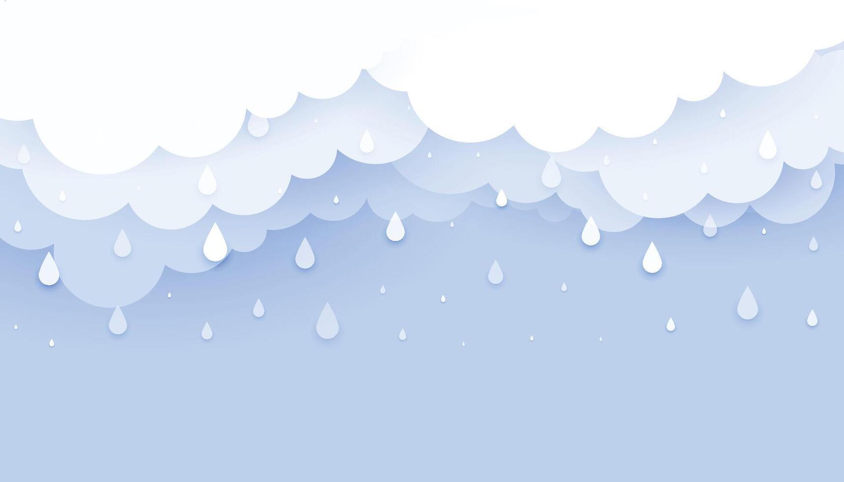 Monsoon season. Rainy season. Illustration of heavy rain. illustration of rain cloud vector