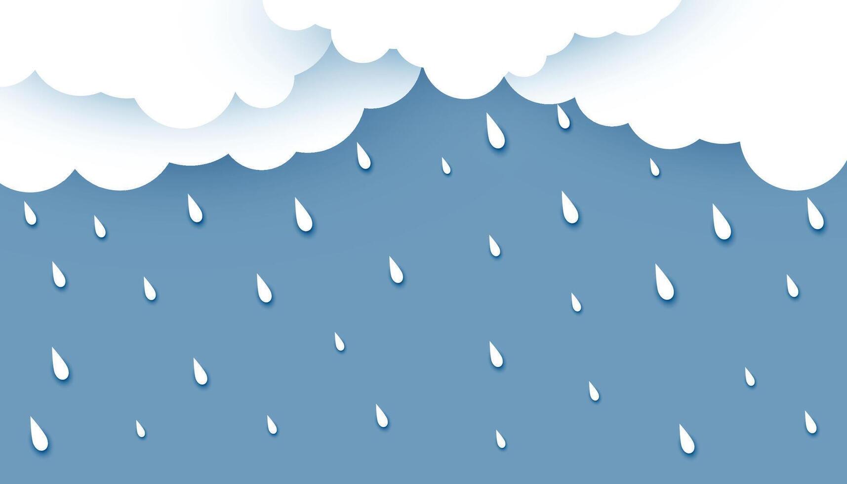 Monsoon season. Rainy season. Illustration of heavy rain. illustration of rain cloud vector