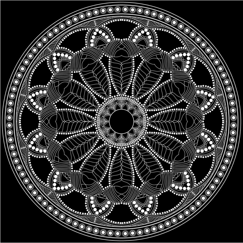 Luxury Mehndi Henna Drawing Circular Mandala pattern for tattoo, decoration premium product poster or painting. Decorative ornament in ethnic oriental style. Outline doodle hand draw illustration vector