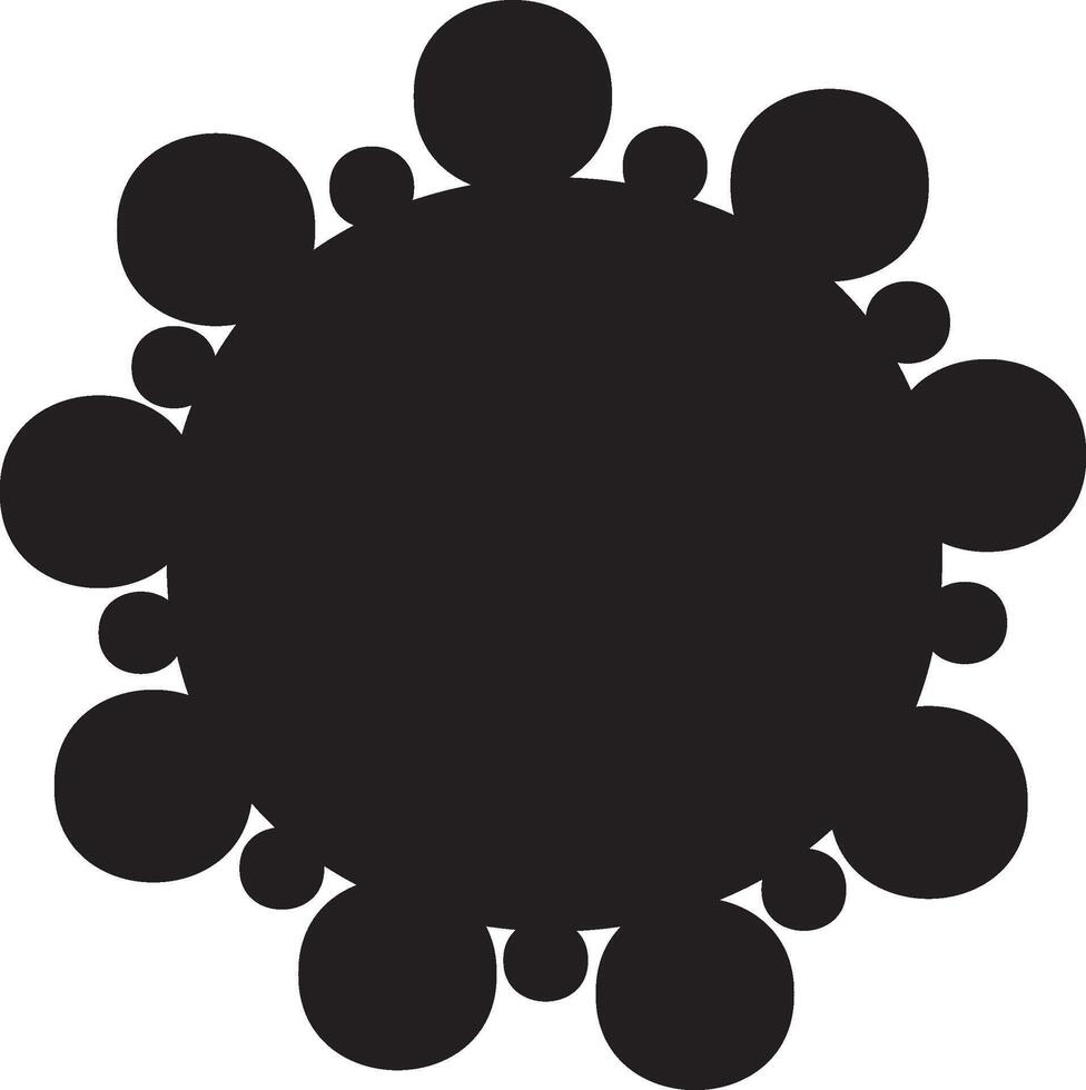 Virus icon silhouette vector