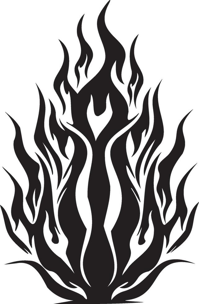 Fire flames silhouette vector