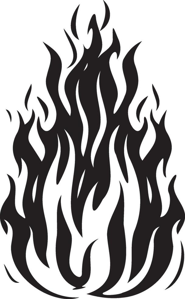 Fire flames silhouette vector