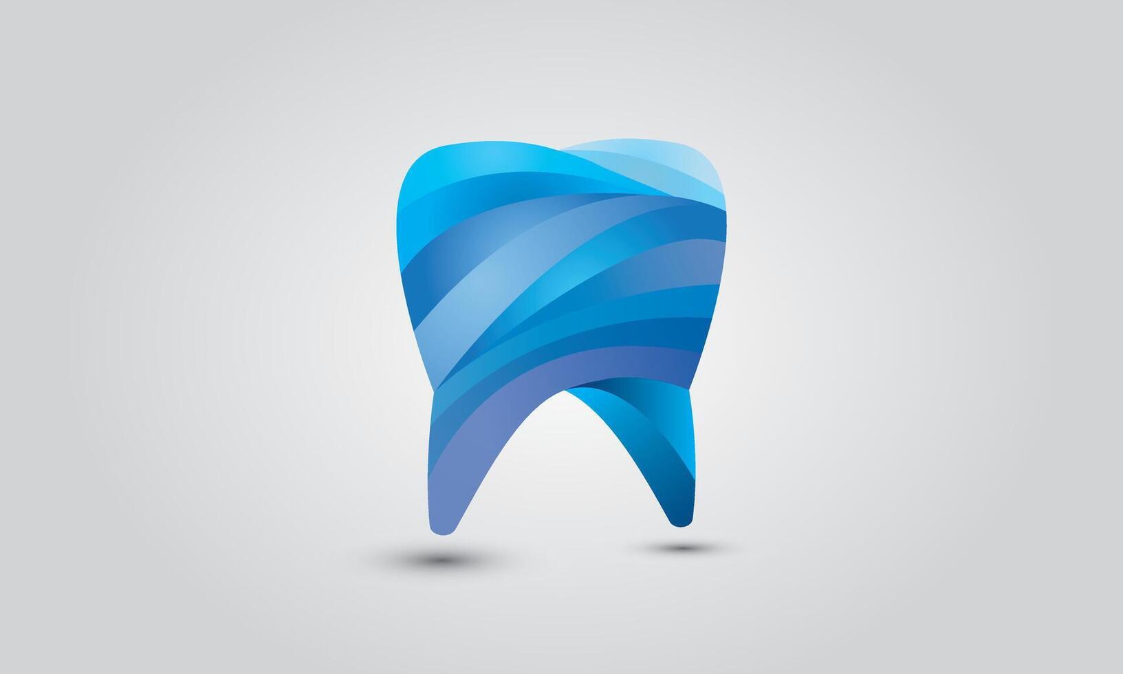 a glossy tooth on light background vector