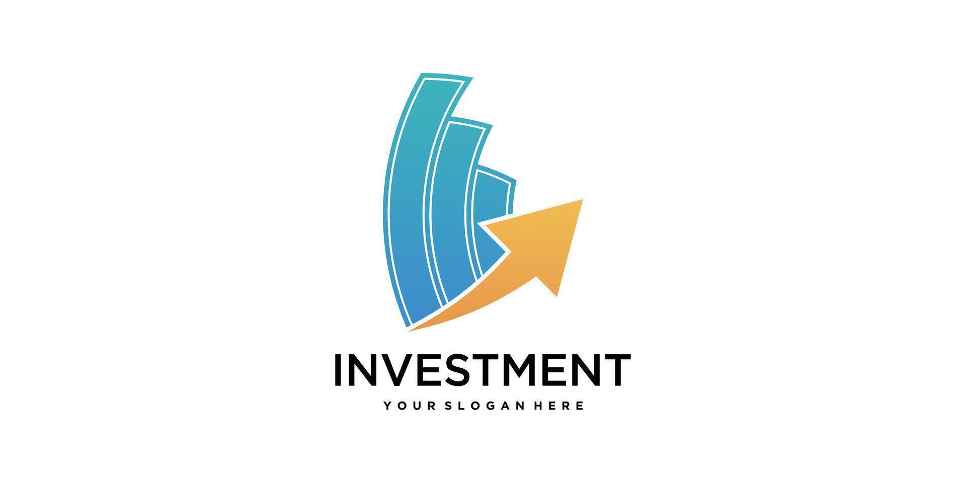 design logo investment modern. Premium vector