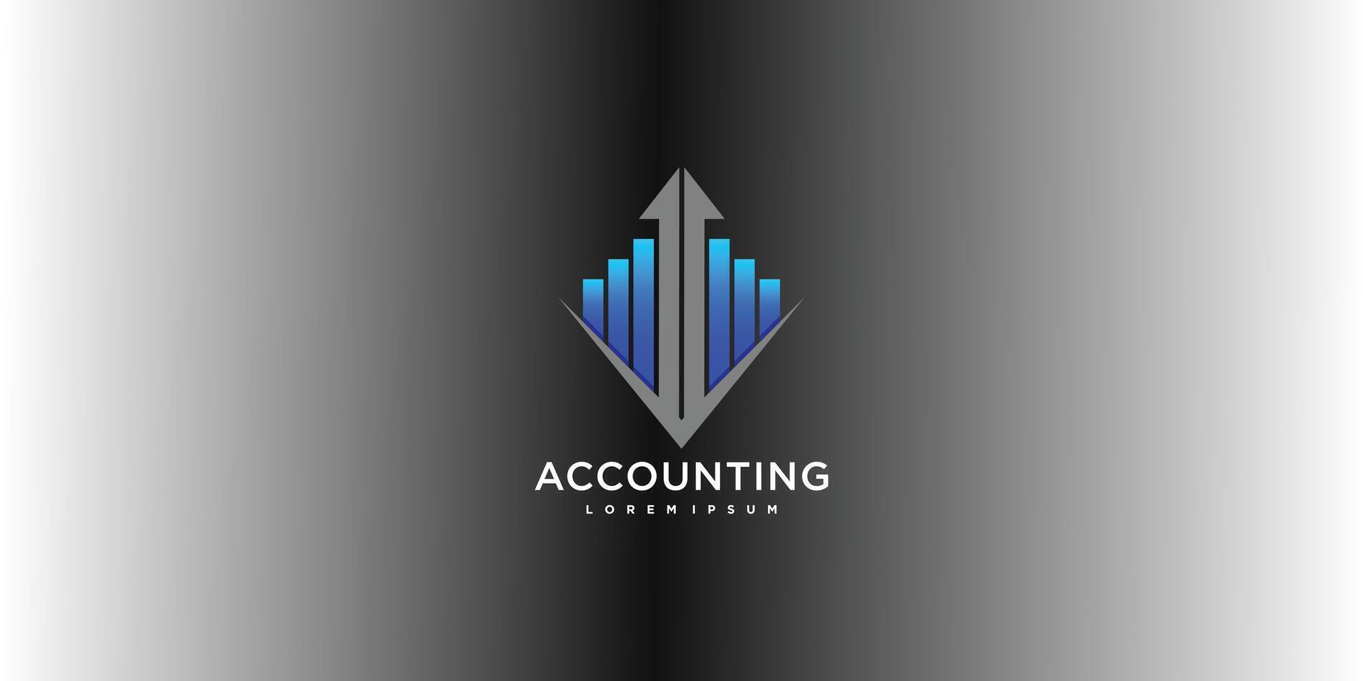 Modern financial accounting logo . Premium vector