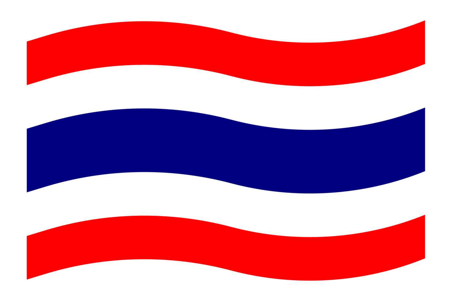 Flat illustration of the Thai flag. png