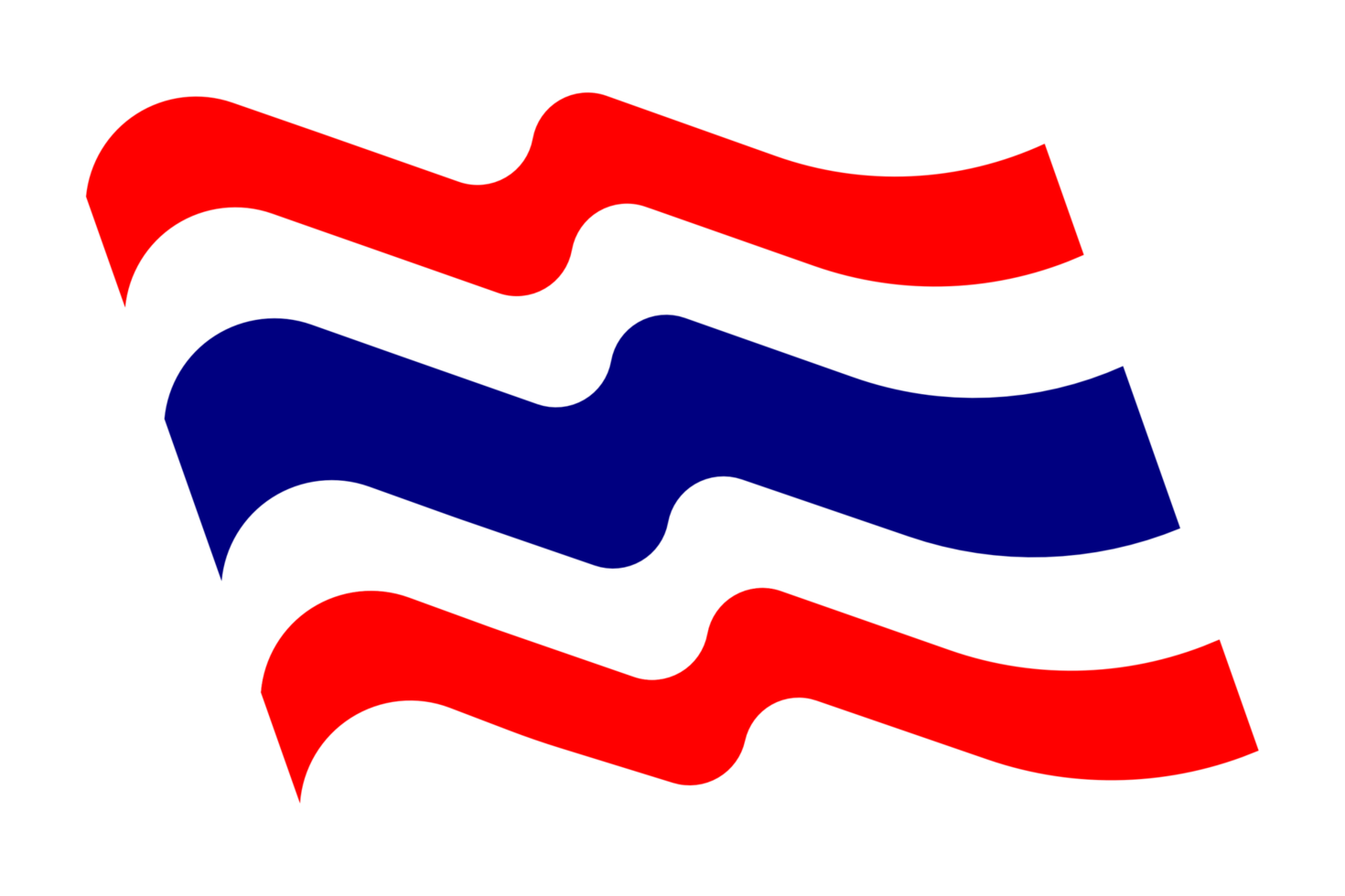 Flat illustration of the Thai flag. png
