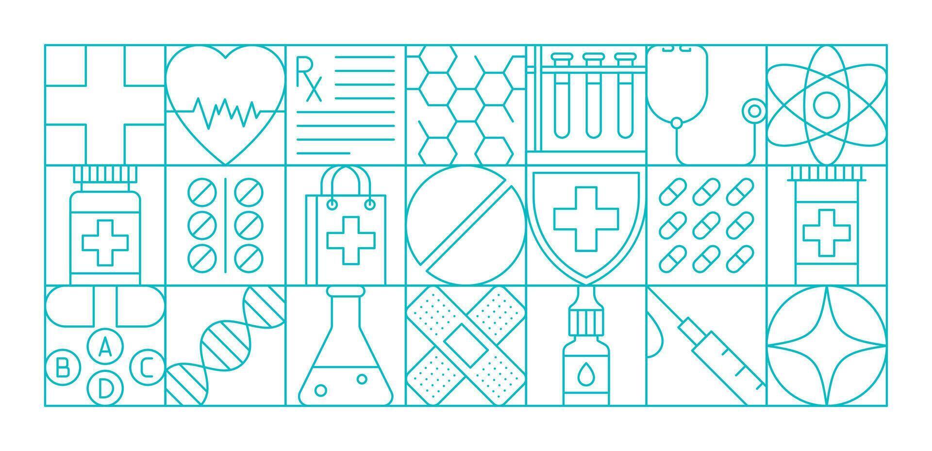 Medicine and healthcare modern geometric pattern vector