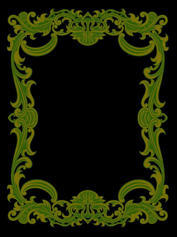 Luxury classic style engraved frame vector