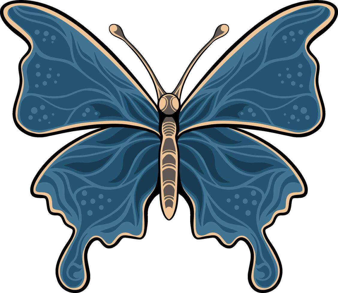 Beautiful classic style butterfly vector