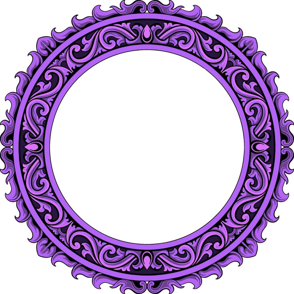 Luxury classic style engraved frame vector