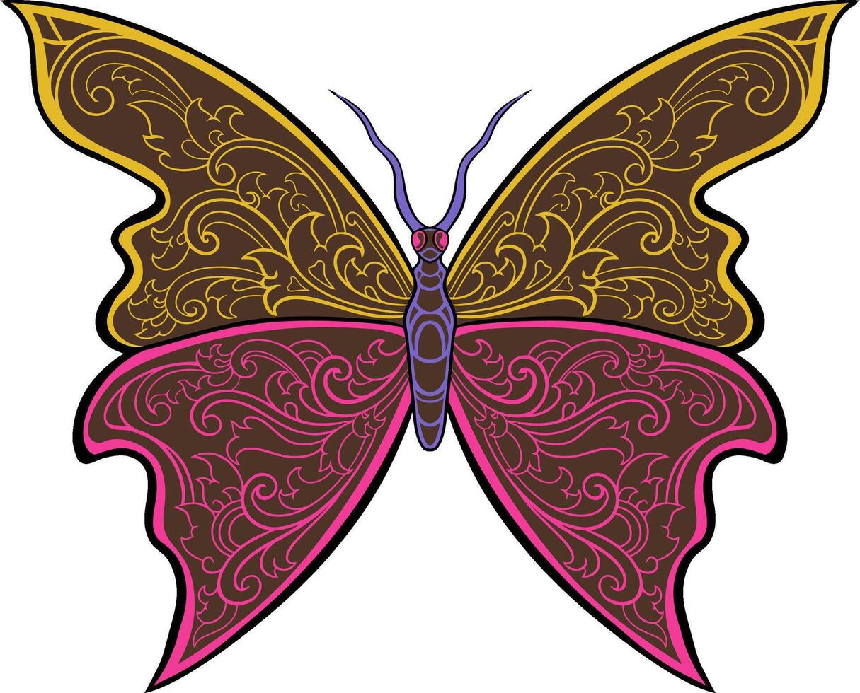 Beautiful classic style butterfly vector