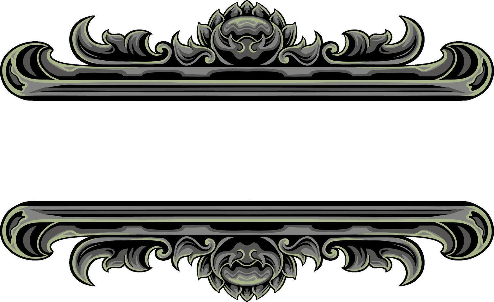 Luxury classic style engraved frame vector