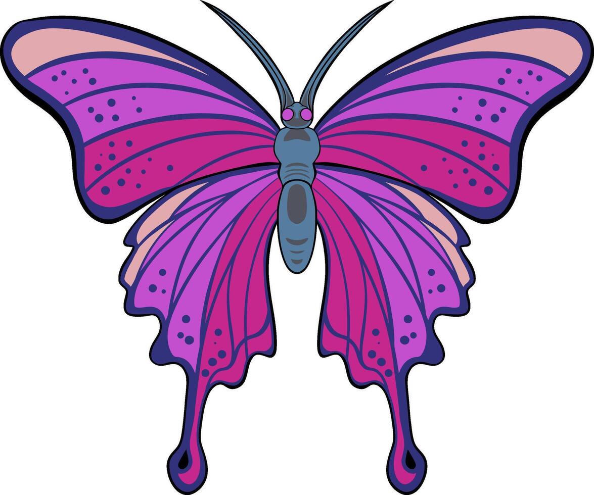 Beautiful classic style butterfly vector