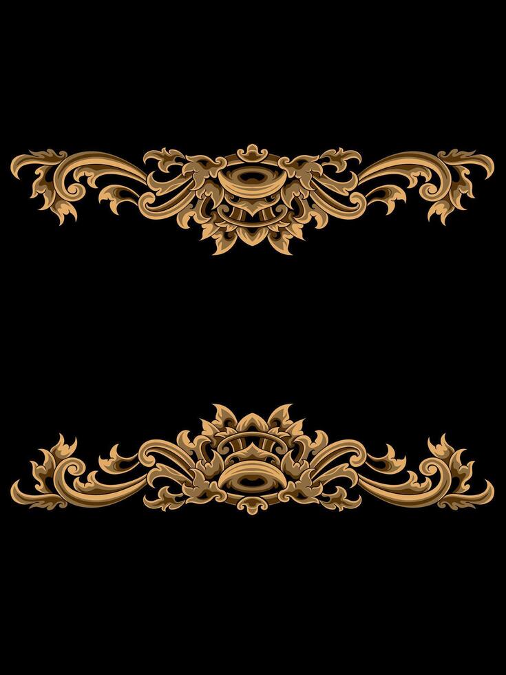 Luxury classic style engraved frame vector