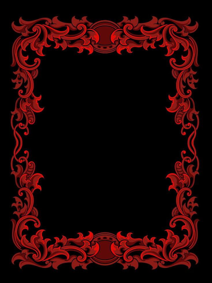 Luxury classic style engraved frame vector