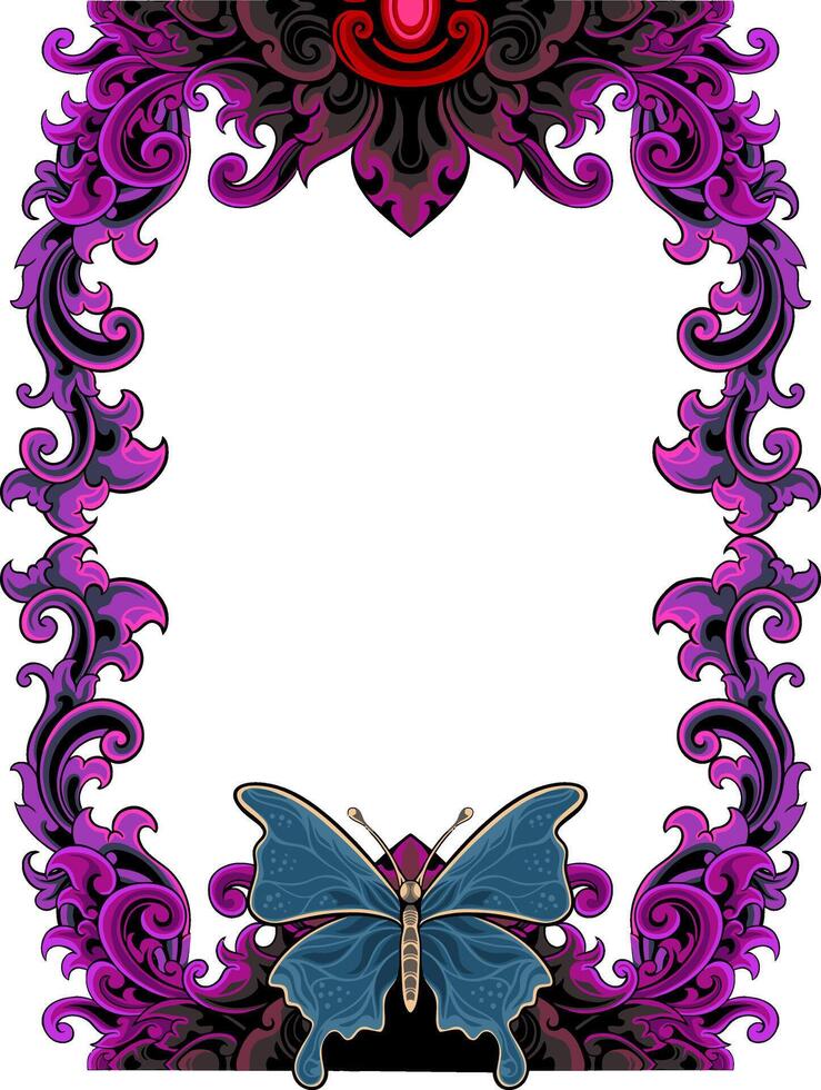Luxury classic style engraved frame vector