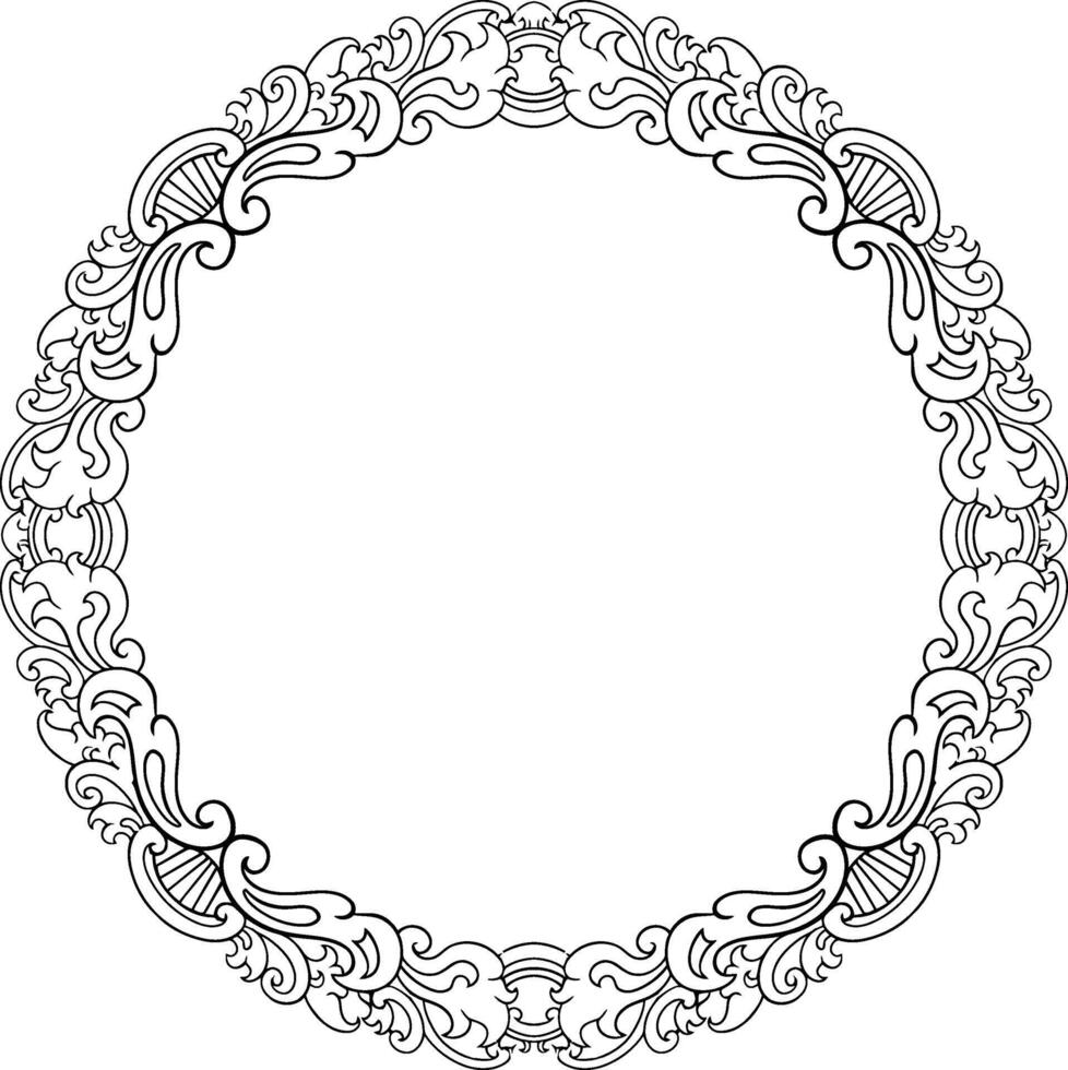 Line art Ornament classic style vector