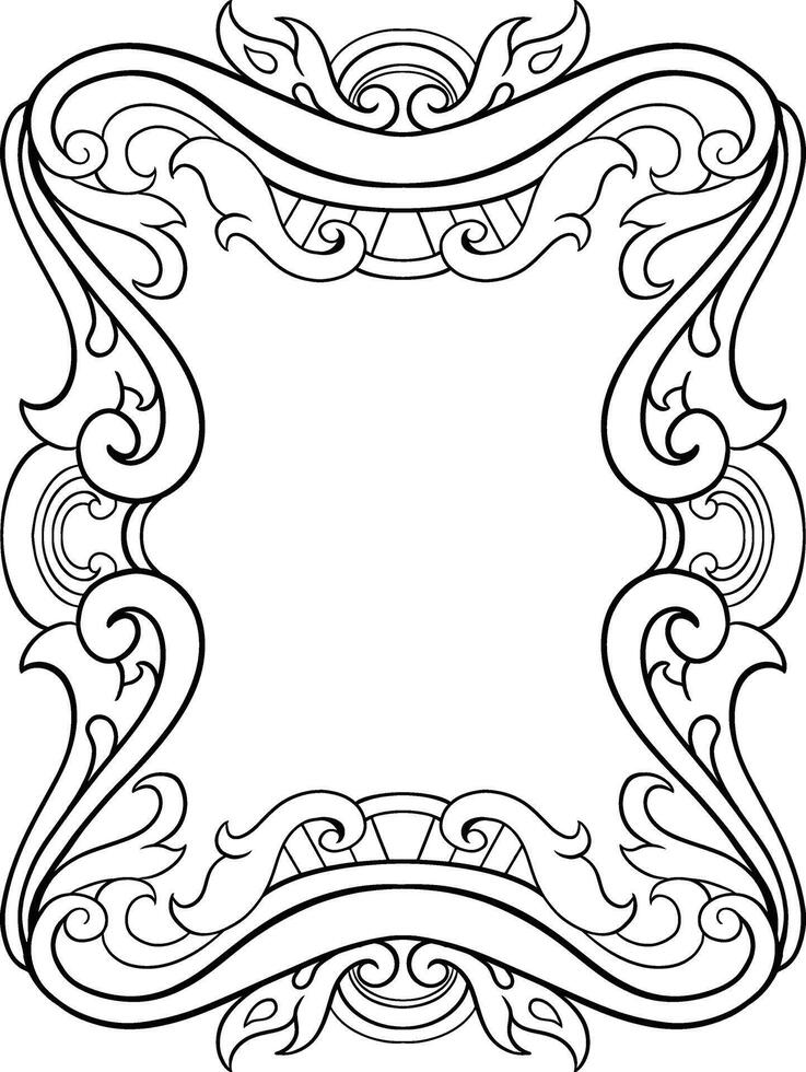 Line art Ornament classic style vector