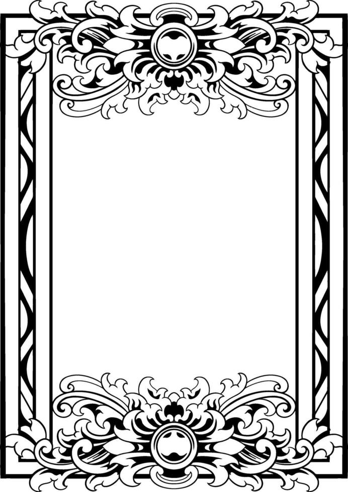 Line art Ornament classic style vector