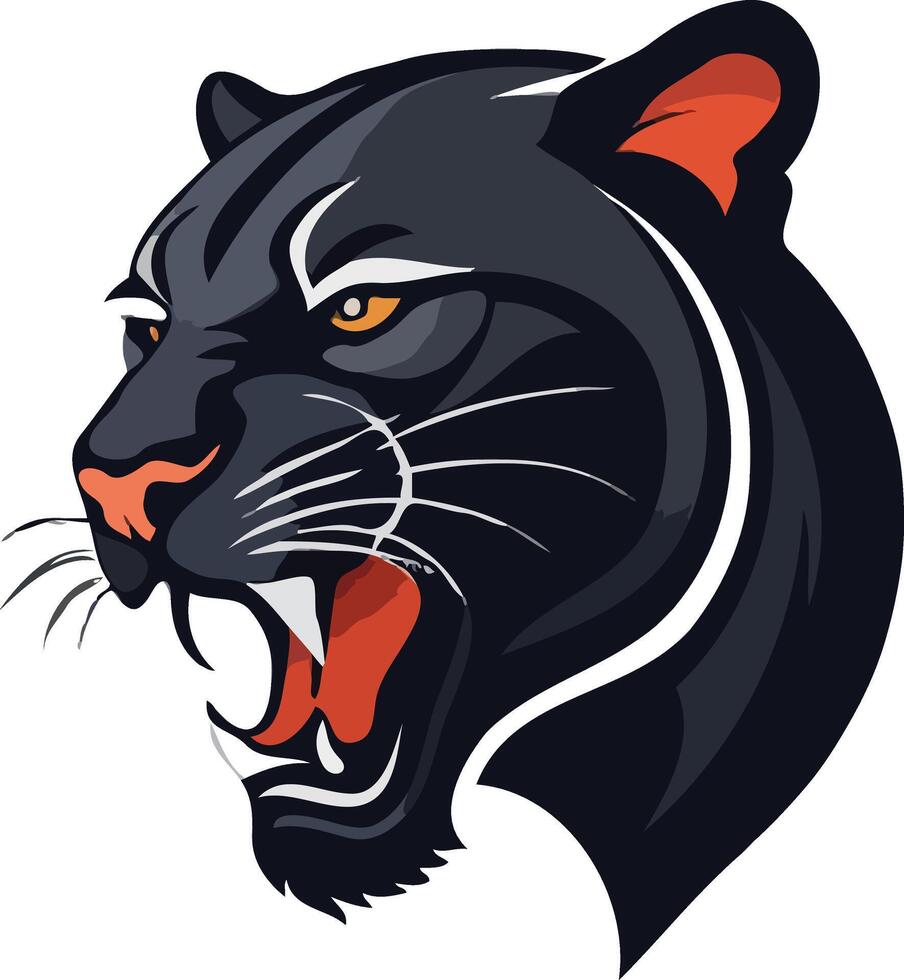 Fierce Black Panther Illustration vector