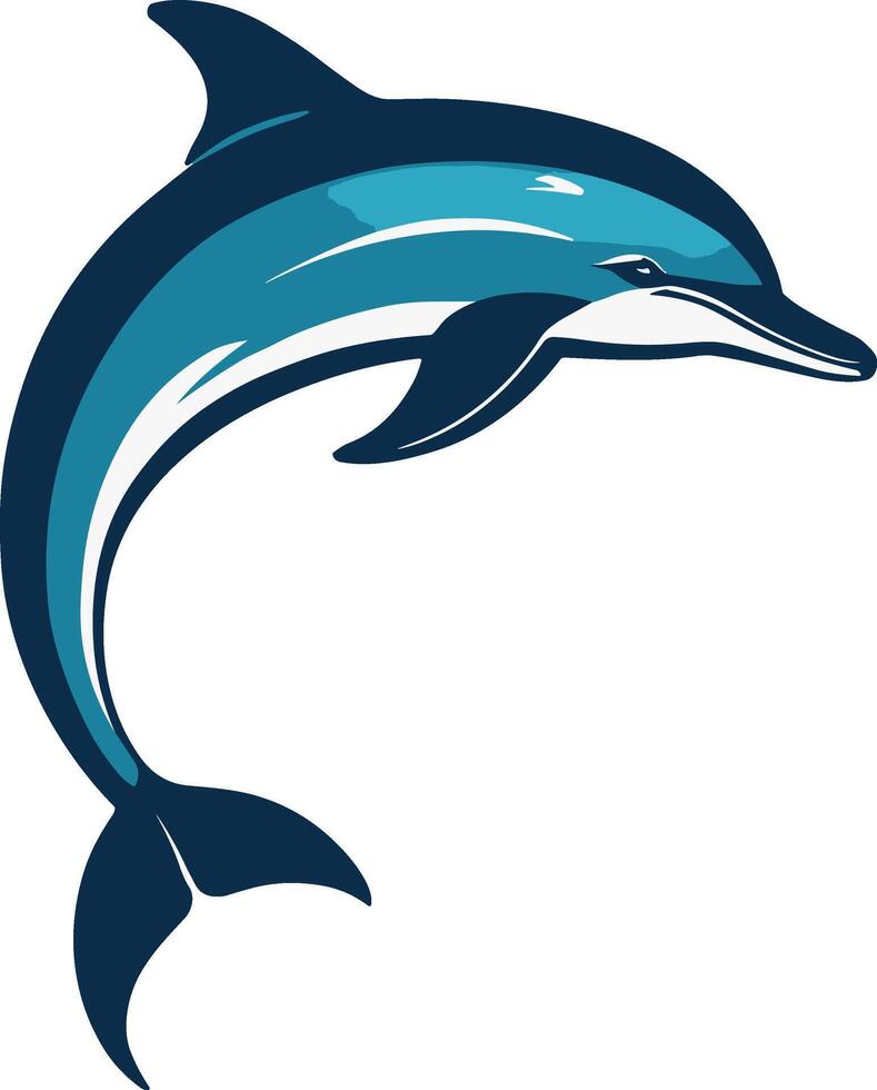 Liquid Freedom, Sparkling Dolphin Takes Flight vector