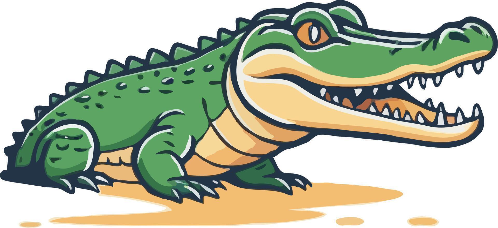Captivating Crocodile Artwork, Perfect for Projects vector