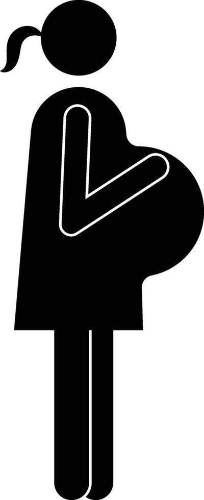 Pregnant Woman, Mother Simple Icon vector