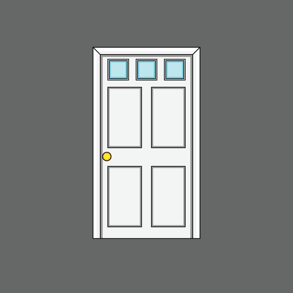 The Illustration of Door Building vector