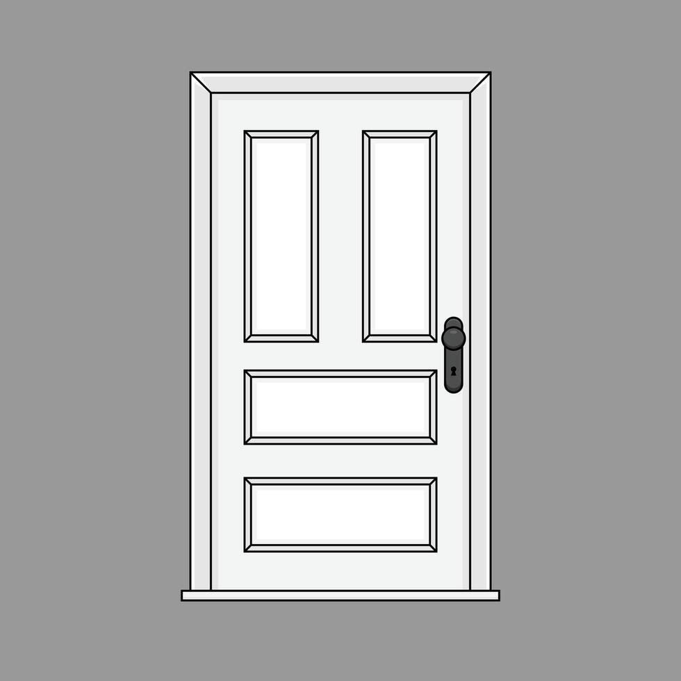 The Illustration of Door Building vector