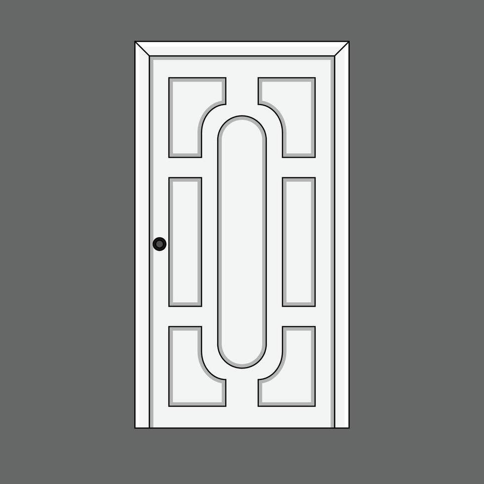The Illustration of Door Building vector