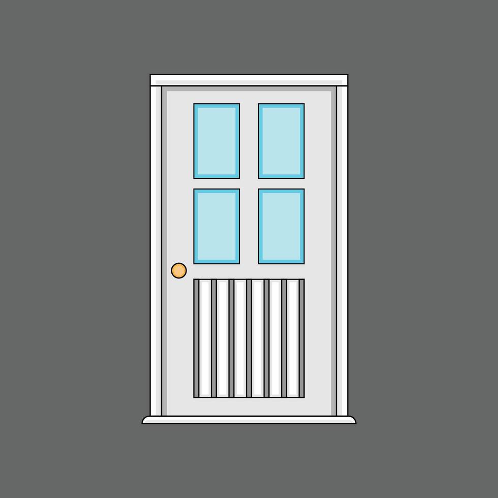 The Illustration of Door Building vector