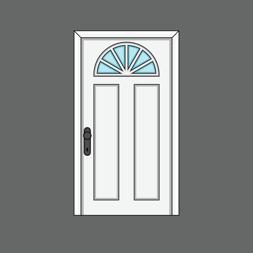 The Illustration of Door Building vector