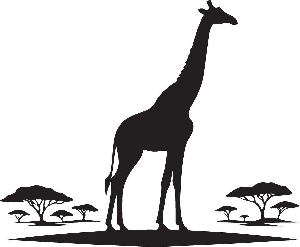 Giraffe Silhouette illustration vector